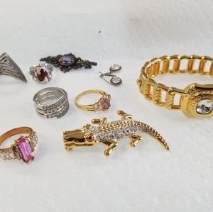 Designer Swarovski & 7 Pcs. of Sterling